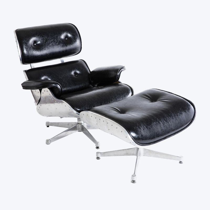 Classic Eames Şezlong Alaşım Şezlong ve Tabure GK85-ALM